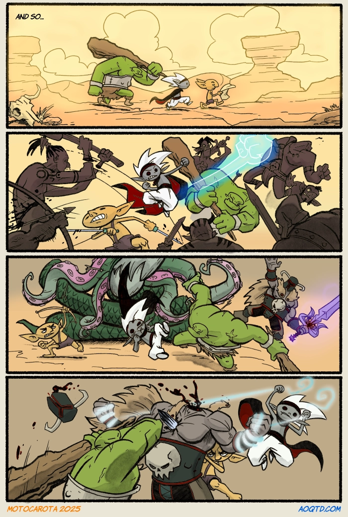 I wonder how many reades will recognize what monster is appearing in the third panel
